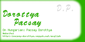 dorottya pacsay business card